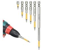 Ensemble de tournevis haute résistance interchangeables | 25 50 65 70 90 150 mm, outil d'électricien en acier S2 antidérapant et résistant aux chocs pour la construction, l'automobile, le travail du