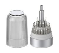 Ensemble de tournevis magnétiques 31 en 1 avec embouts en acier CR-V et poignée ergonomique, étui de rangement compact et portable pour smartphone, ordinateur portable, gris foncé
