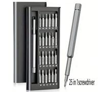 Ensemble de tournevis magnétiques de précision 25 en 1, kit d'outils de réparation professionnel, manche en alliage d'aluminium, convient pour les téléphones, les ordinateurs, les montres, les ordinat
