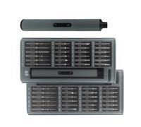 Ensemble de tournevis portable à vitesse 110 tr/min 50 embouts avec batteries au lithium de 400 mAh et systèmes d'éclairage LED sans ombre, tournevis électrique silencieux pour un usage domestique