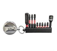 Ensemble de tournevis télescopiques avec support magnétique et boucle de ceinture rétractable pour réparations mécaniques à domicile (rouge)