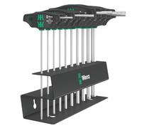 Wera Set de tournevis 454/10 HF impérial - 2 tournevis à manche transversal + support, 10 pièces