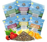 Ensemble de tous les échantillons yerba mate Rio Parana | Échantillons de yerba mate 50g | Traditionnel, énergie avec guarana, perte de poids, citron, orange | Argentin | Caféine naturelle | 6x50g