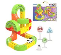 Ensemble de Train de Noël,Jouets Éducatifs Magnétiques Grands - Set de Train de Course d'apprentissage STEM - pour Garçons Maison École Salle de Jeux Fêtes Anniversaire
