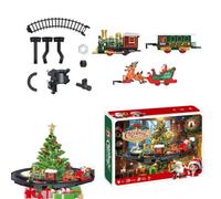 Ensemble de train de Noël - Locomotive - Modèle vintage avec lumières et | Locomotive Modèle de train pour enfants, garçons et filles | Jeunes, adolescents, filles, fils, maternelle, étudiants