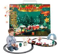 Ensemble de Train de Noël pour Enfants Ensemble Train électrique simulé par Musique avec Wagons et chenilles Ensembles Noël