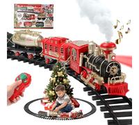 Ensemble de train de sapin de Noël, train pour autour du sapin de Noël, jouet de train électrique, lumière et sons et train pulvérisateur sous les arbres de Noël, cadeaux pour enfants de 2 à 12 ans
