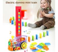 Ensemble De Train Dominos Pour Enfants, Voiture Automatique, Blocs De Reconnaissance De Forme Colorée, Jeu Éducatif, Cadeau Pour Garçons