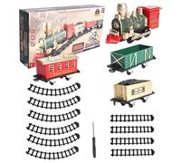 Ensemble de train électrique - Jouet ferroviaire créatif pour tout-petits, moteur polyvalent alimenté par batterie, ensemble de jeu interactif avec fumée et sifflet, cadeau éducatif | Décoration d'arb
