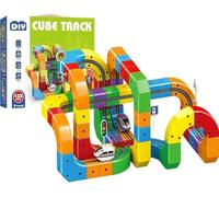 Ensemble de Train électrique, Piste de Course Flexible, configurations intégrées 3D, Ensemble de Voies de Train, Jouet de Construction de Voiture motorisée et de Rail défiant la gravité, Cadeaux 123