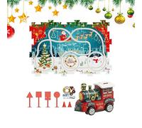 Ensemble de Train - Jeu de Circuit de Voiture et Modèle de Locomotive,Jouets de Voiture à Pistes Puzzle pour,pour Apprentissage Éducatif, Anniversaire, de 3 à 6 Ans, Tout-Petits et Amis