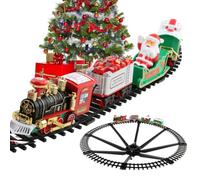 Ensemble De Train Pour Arbre De Noël, Ensemble De Train Créatif Et Festif À | De Vacances De Noël Pour Décoration D'arbre, Locomotive Classique À Piles, Voitures De Tourisme, Piste Ovale Circulair