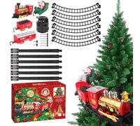 Ensemble de Train pour Sapin de Noël | Locomotive Et Voie Pour Décoration Intérieure | Train de Noël Électrique Jouet Véhicule,pour Salon Chambre Salle de Jeu Cheminée Manteau Bar Fête et Anniversaire