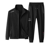 Ensemble de Training pour Homme WAZHAKU - Set Long - Jogginganzug Confortable - Tracksuit Oversized - Survêtement de Loisirs - 2 Pièces - Outfit - Fitnessanzug - 2 Parties - Veste d'Hiver et Pantalon