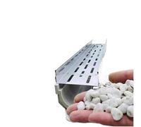 Ensemble de tranchées de drainage robustes - Canal de drainage en acier inoxydable avec grille(100x25x17.5cm)