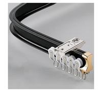 Ensemble de tringle à rideau de plafond pour douche/camping-car/gazebo, rail de rideau coulissant incurvé en aluminium, tige de séparation de pièce pour cloisons de confidentialité pour hôpital/atelie