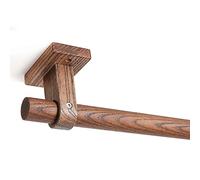 Ensemble De Tringle à Rideau En Bois Avec 2 Supports, à Toute épreuve Bois Massif Court Tringle à Rideaux De Fenêtre 29mm Diamètre Single Tringle à Rideaux Pour Décoration De Maison-A-100CM