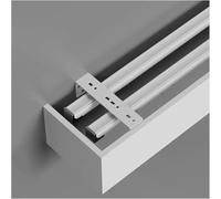 Ensemble De Tringle à Rideaux Double Rail De 3 M pour Fixation Plafond/Mur - Séparateurs De Pièce 3 en 1 Polyvalents avec Coffre à Cantonnière pour des Wall Mount 2.2m (7.2ft)