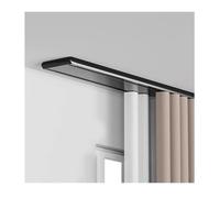 Ensemble De Tringle À Rideaux, Ensemble Complet avec 2 Tringles, Y Compris Les Matériaux De Fixation, Adapté Aux Chambres, Tout Endroit Où des Rideaux sont Nécessaires,Noir,L 14ft/4.3m