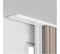 Ensemble De Tringle À Rideaux, Ensemble Complet avec 2 Tringles, Y Compris Les Matériaux De Fixation, Adapté Aux Chambres, Tout Endroit Où des Rideaux sont Nécessaires,Blanc,L 7ft/2.1m