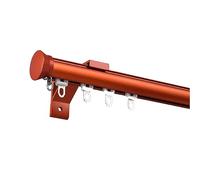 Ensemble de Tringle à Rideaux Robuste en Aluminium, Simple ou Double, Disponible en Sept Couleurs, Rouge, 4 m / 13,1 pi