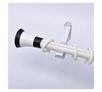 Ensemble De Tringle à Rideaux Simple, Fixation Murale Pour Barre Rideau, Rails à Rideaux Robustes Avec Anneaux Et Ferrures, Rail De Rideau De Séparation De Pièce(Blanc,160cm/5.2ft (2*80cm))