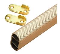 Ensemble de tringle de penderie avec supports d'extrémité et vis pour une installation facile dans les placards et les armoires