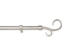Ensemble de tringles à rideaux baculo extensible de 160 à 300cm argent planet