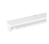 Ensemble de tringles à rideaux doubles minimalistes - Rail de rideau invisible silencieux pour fenêtres d'ouverture vers l'intérieur - Baie vitrée étroite et coins de douche - Design peu encombrant