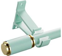 Ensemble De Tringles à Rideaux en Alliage D’Aluminium Ne Rouillent Jamais, Tringles à Rideaux De Fenêtre Décoratives Modernes avec Capuchon, Green, 1.8m Total Length Including Head