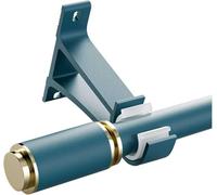 Ensemble De Tringles à Rideaux en Alliage D’Aluminium Ne Rouillent Jamais, Tringles à Rideaux De Fenêtre Décoratives Modernes avec Capuchon, Blue, 1.7m Total Length Including Head