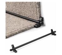 Ensemble de tringles de tapis d'escalier noires - Tiges polies sécurisées for des escaliers sûrs(12 Pcs,L38in/97cm)