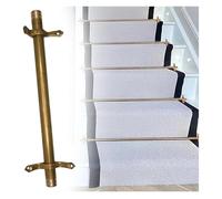 Ensemble de tringles d'escalier réglables et élégantes, avec matériel de support for des tapis de passage sécurisés(Brass-3pcs,66cm(26in))