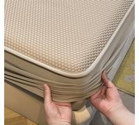 Ensemble de trois pièces comprenant un drap-housse élastique rafraîchissant, un drap-housse doux et respirant, lavable en machine, idéal for la maison ou une chambre d'étudiant.(Brown,200*220cm)