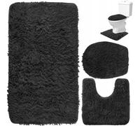 Ensemble de trois tapis de salle de bain universels de gris