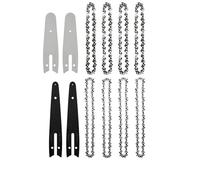 Ensemble de tronçonneuse et barre guidage 4/6 pouces pièces électrique portables chaîne très tranchante principalement utilisée for les outils d'exploitation forestière d'élagage(4 and 6 set C)