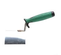 Ensemble de truelles d'angle en acier inoxydable pour cloison sèche, outil de finition intérieure et extérieure à 90 degrés avec poignée en caoutchouc pour lisser les murs, vert argenté (côté