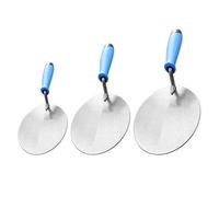 Ensemble de truelles en acier inoxydable pour la maçonnerie et le plâtrage - Poignée ergonomique, facile à nettoyer, parfait pour lisser le mortier, les planches de boue pour les professionnels