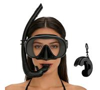 Ensemble de tuba pour adulte | Masque grand angle anti-buée | Avec boîte et sangle réglable, tuba pliable pour adulte,Pour l'apprentissage de la natation, voyages insulaires, sports