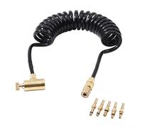 Ensemble de tubes adaptateurs de gaz en laiton vert, tuyau de bobine extensible + 5 adaptateurs filetés femelles