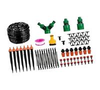 Ensemble de tubes d ' irrigation goutte à goutte avec composants ABS, têtes de brumisation et connecteurs pour voies d ' arrosage des de jardin, utilisation d ' un ensemble d ' arrosage pour,