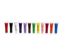 Ensemble de Tubes de Pigments de Peinture Acrylique Professionnelle pour Nail Art, 12 Couleurs Vives, Idéal pour la Peinture des Pointes D'ongles