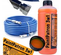 Tuyau peinture TPU 15m Bleu + Liquide 3en1 1L Rosfix PaintPatron
