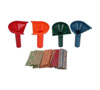 Ensemble de tubes de tri de devises, compteur d'argent polyvalent en plastique et organisateur avec 100 pochettes d'emballage, pour les banques, les bureaux et la vente au détail