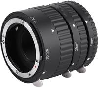 Ensemble de tubes d'extension macro à mise au 12 mm 20 mm 36 mm pour Nikon Le noir