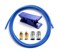 Ensemble de tubes PTFE pour imprimante 3D | Bowden Filament Route Bundle pour les configurations de 1,75 mm, paquet de doublure bleue avec cutter de coupe quatre pièces