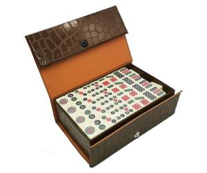 Ensemble De Tuiles De Mahjong Portable - Coffret De Mahjong Chinois, Mini Dalle De Jeu Interactive Amusante Et Distinctive, Pack Culturel De Nouveauté, Petite Tuile Résiliente, Étui Spécial | Ami De V