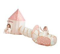 Ensemble de Tunnel de Tente de Jeu en Tissu, 3 pièces pour Ramper à Travers la Maison de Jeu avec Panneaux en pour Salle de Jeux et activités dans Le Jardin