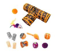 Ensemble de Tunnel pour Chat à 3 Voies, Ensemble de interactifs pour Chat | Ensemble Boule de printemps, baguette à , souris, lapin, Halloween interactif pour cha