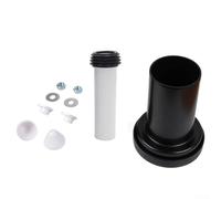 Ensemble de tuyau de raccordement pour réservoir pour Geberit Duofix universel pour cadre de WC - Kit de connecteur d'entrée et de sortie mural - Avec couvercle en chrome satiné - 152.426.46.1